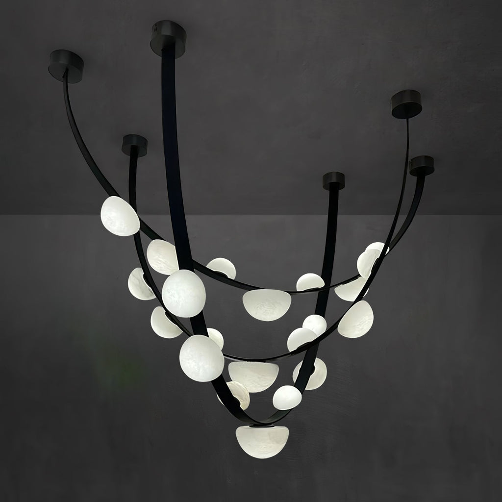 Renverlyn Alabaster Chandelier-Moonnatur
