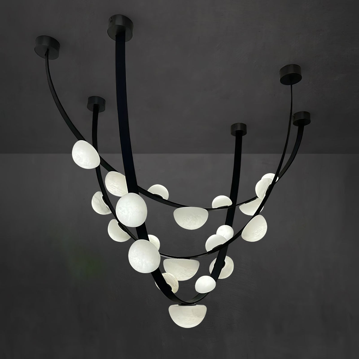 Renverlyn Alabaster Chandelier-Moonnatur