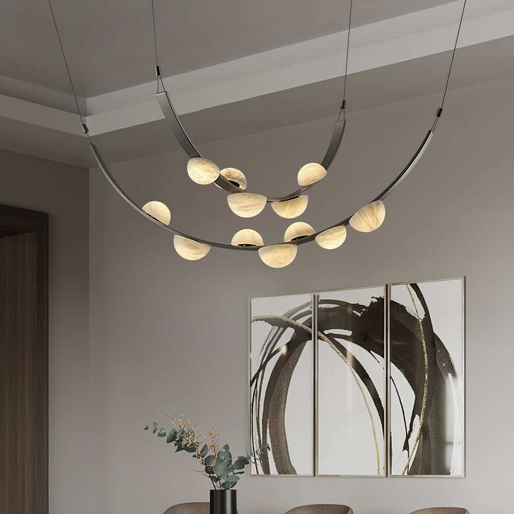 Renverlyn Alabaster Chandelier-Moonnatur