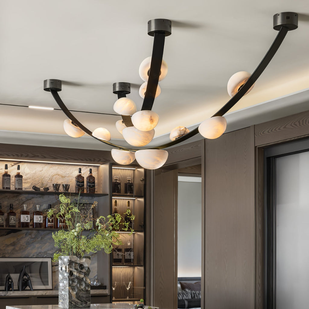 Renverlyn Alabaster Chandelier-Moonnatur