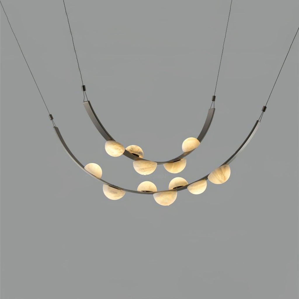 Renverlyn Alabaster Chandelier-Moonnatur