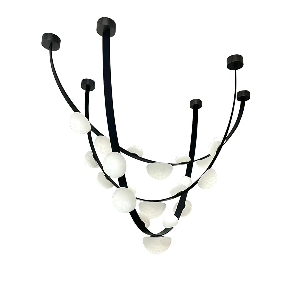 Renverlyn Alabaster Chandelier-Moonnatur