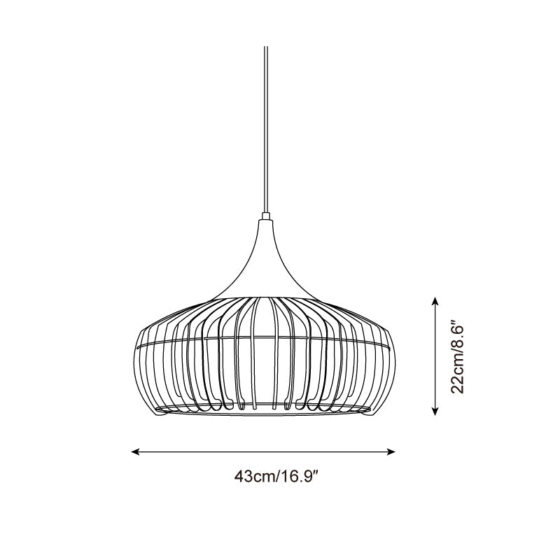 Veyrenholm Wood Pendant Light-Moonnatur