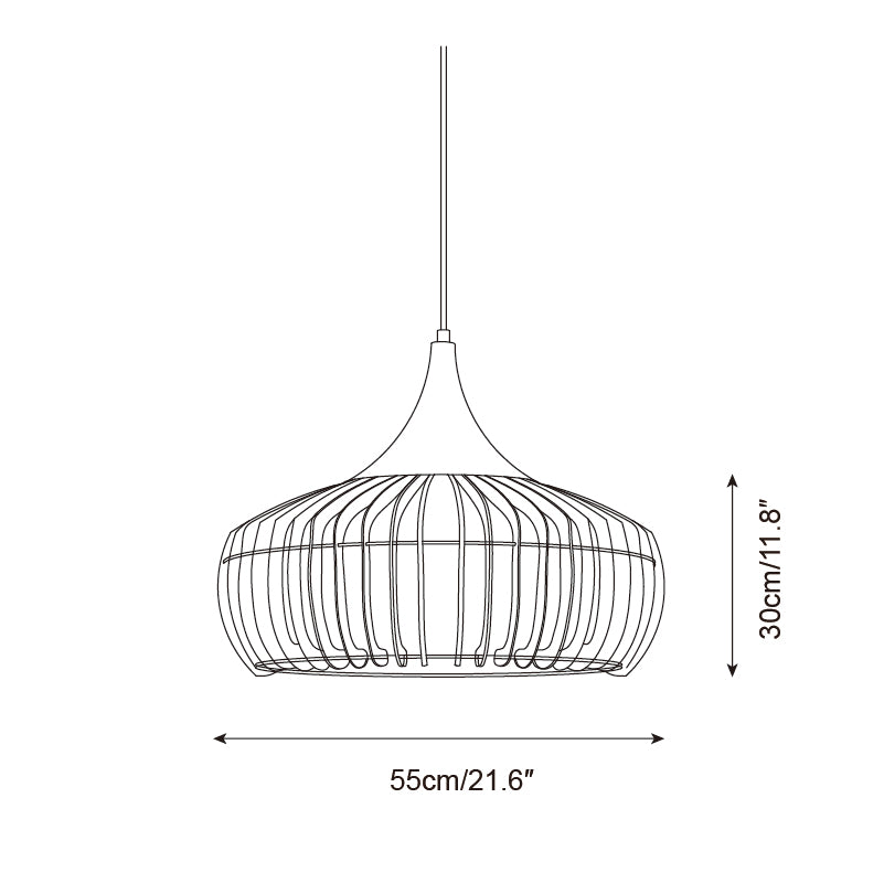Veyrenholm Wood Pendant Light-Moonnatur