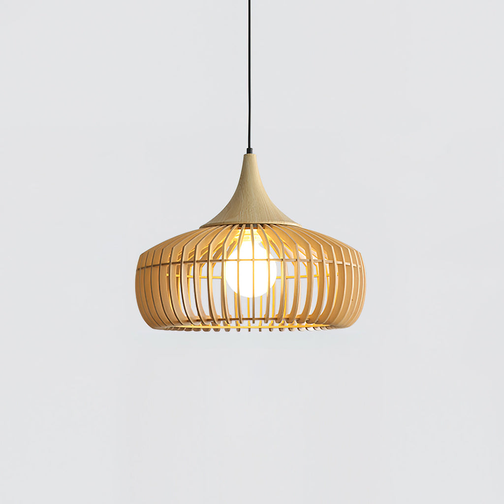 Veyrenholm Wood Pendant Light-Moonnatur