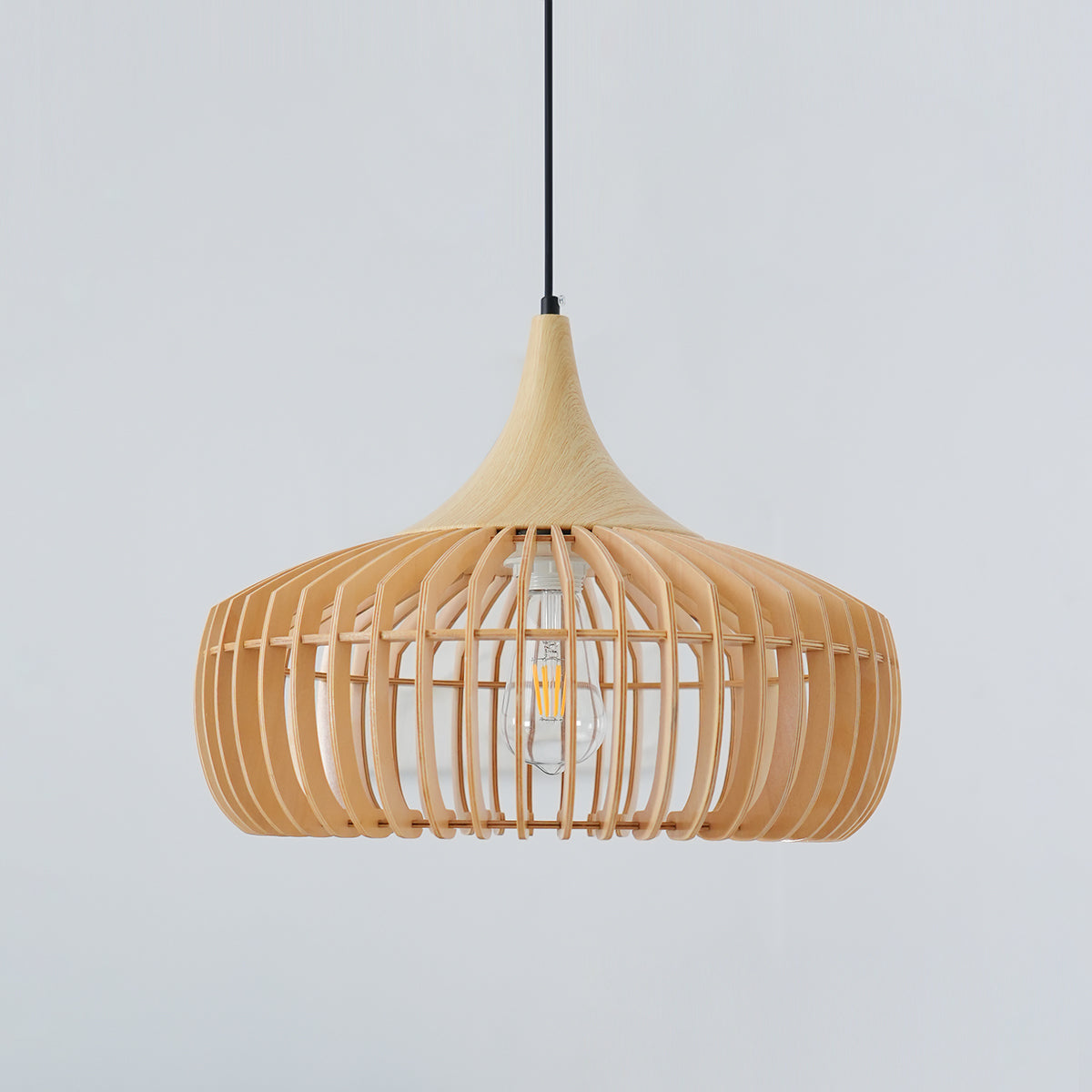 Veyrenholm Wood Pendant Light-Moonnatur