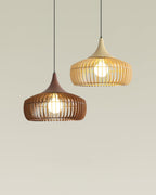 Veyrenholm Wood Pendant Light-Moonnatur