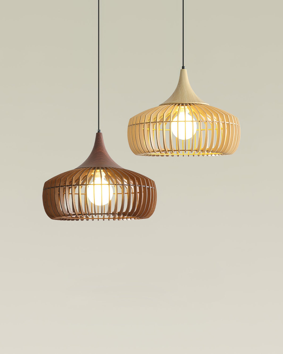 Veyrenholm Wood Pendant Light-Moonnatur