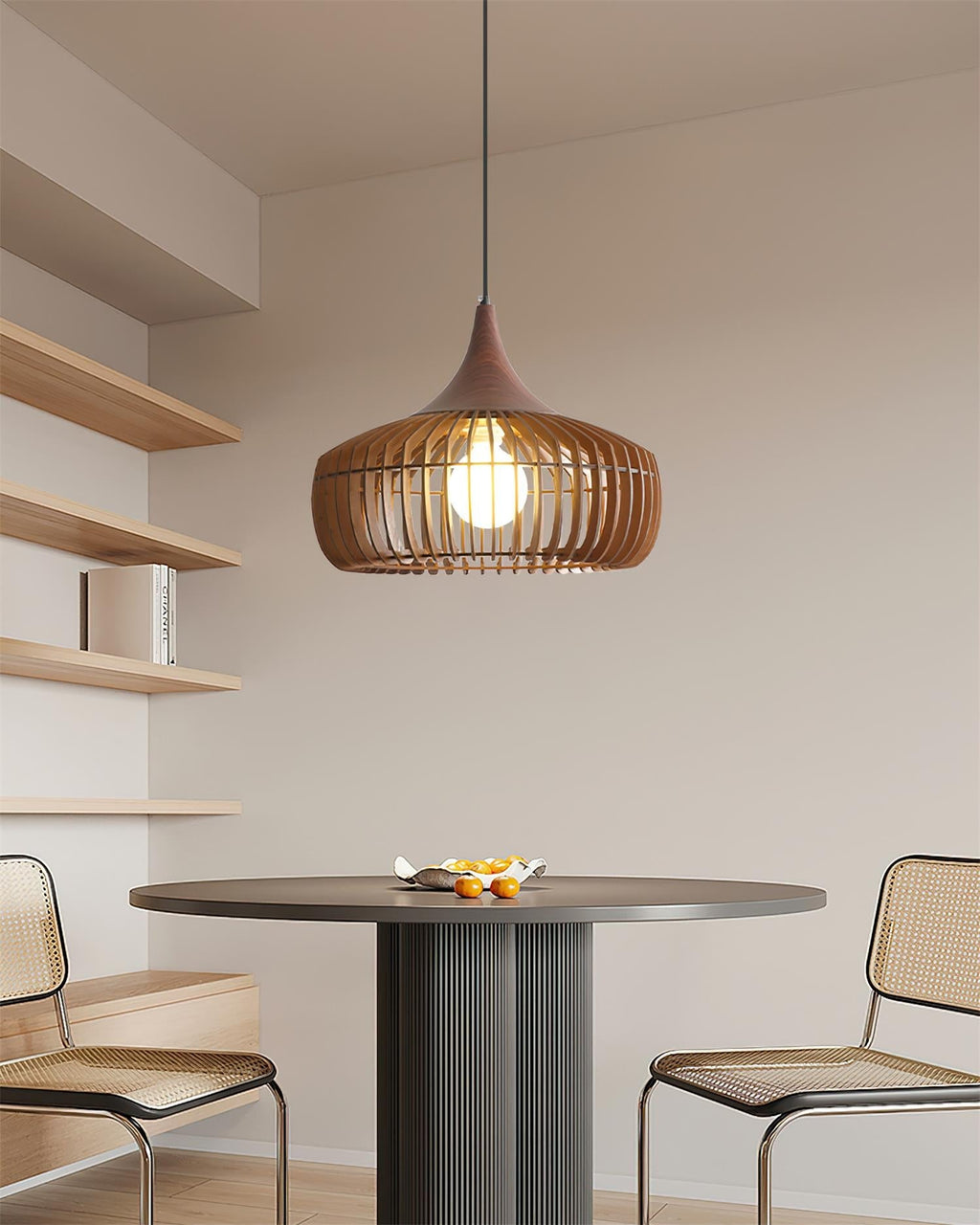 Veyrenholm Wood Pendant Light-Moonnatur