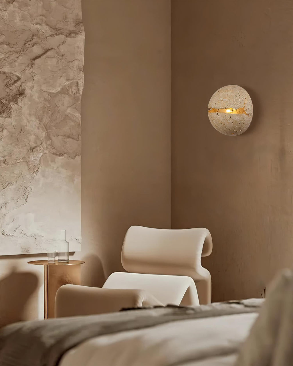 Dunselenis Travertine Wall Light-Moonnatur