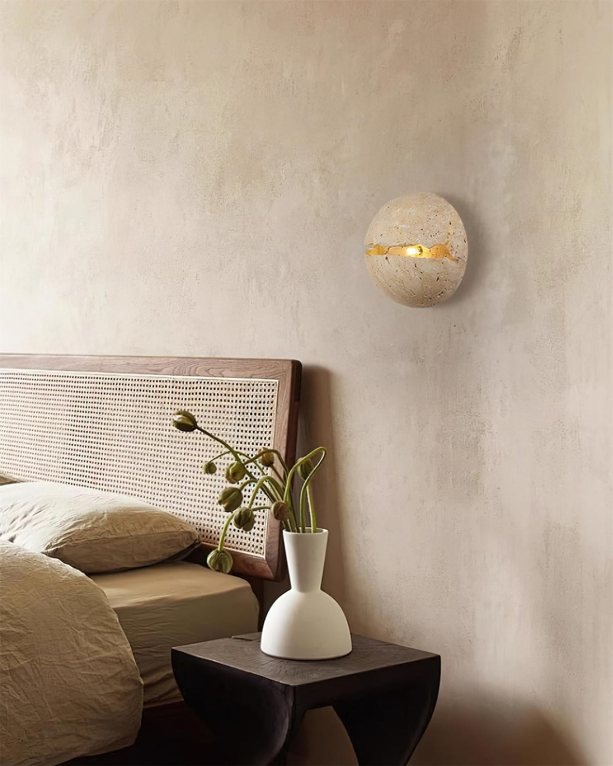 Dunselenis Travertine Wall Light-Moonnatur