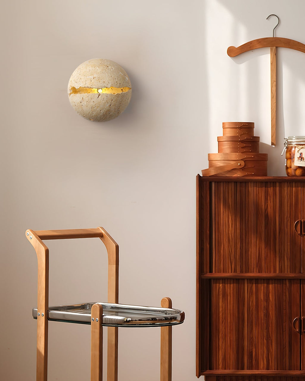 Dunselenis Travertine Wall Light-Moonnatur