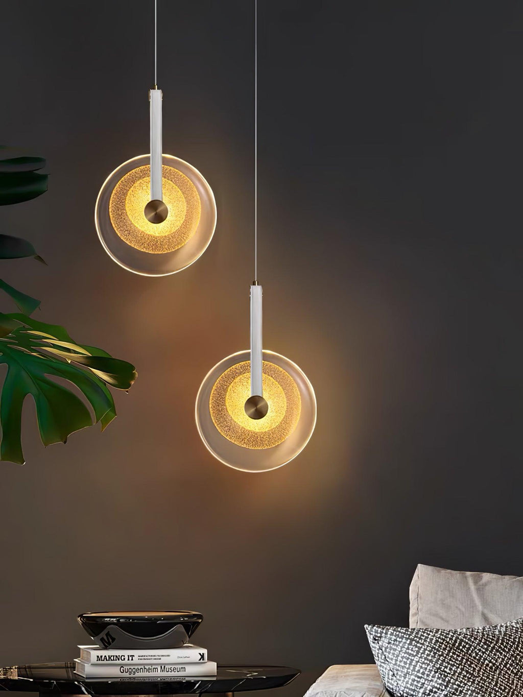 Galenera Leather Pendant Light-Moonnatur