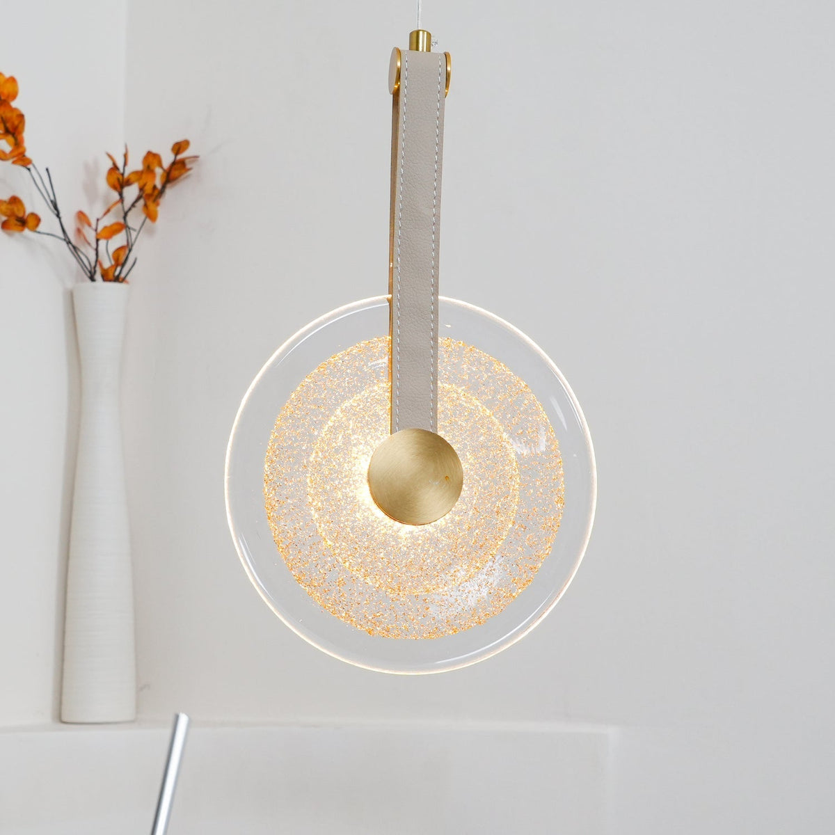 Galenera Leather Pendant Light-Moonnatur