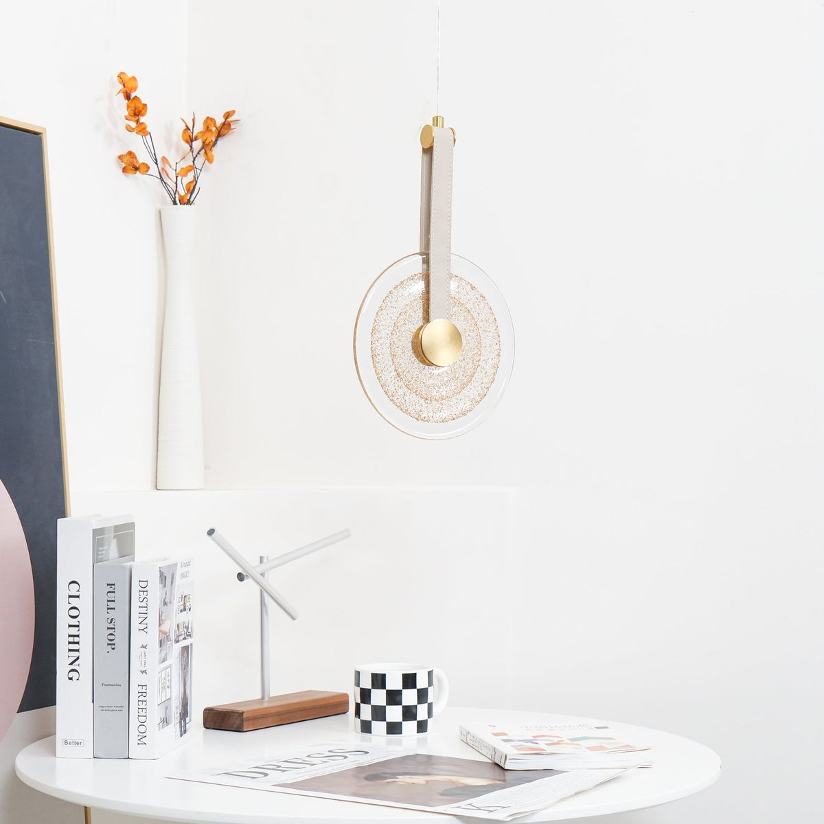 Galenera Leather Pendant Light-Moonnatur