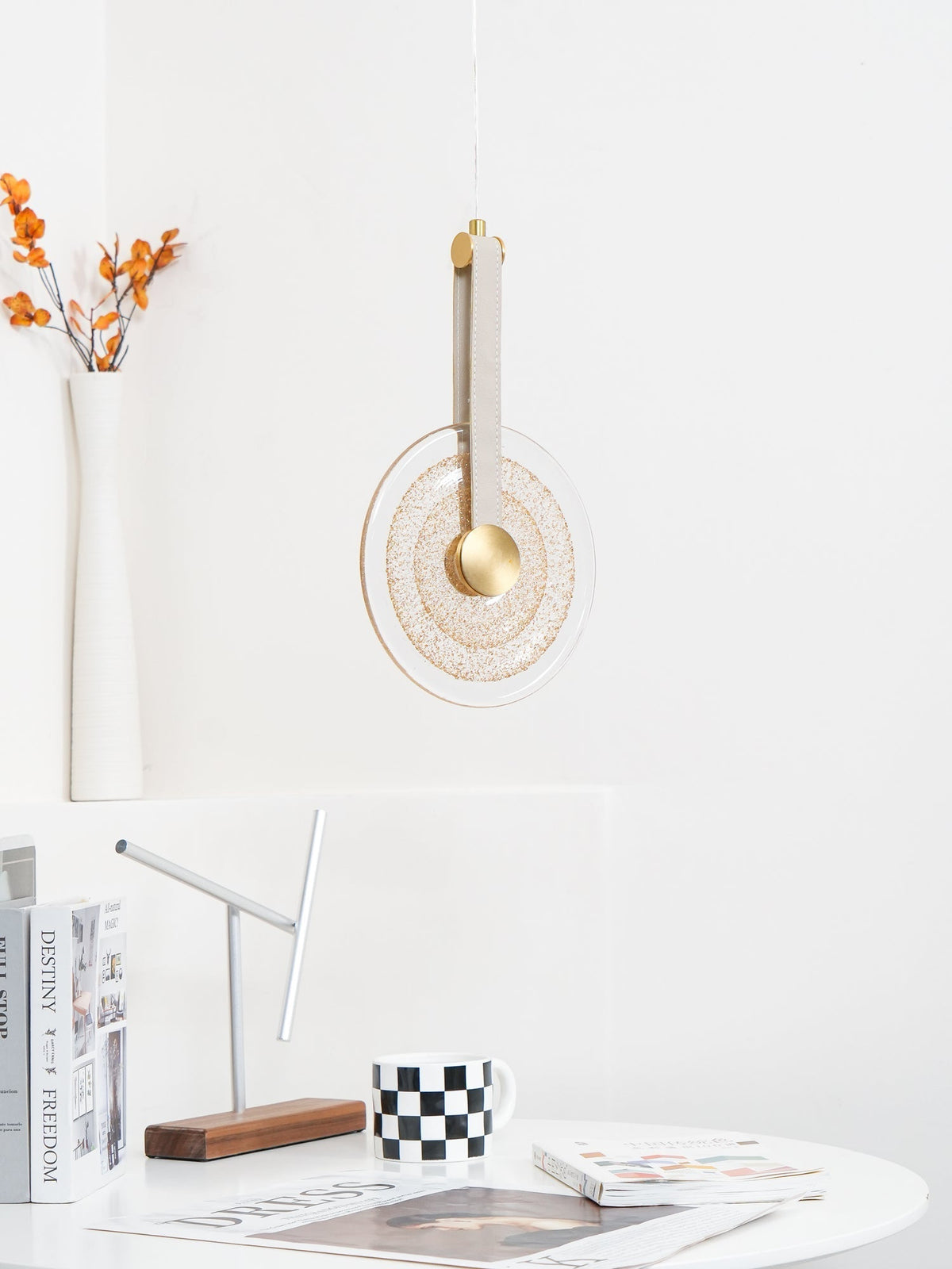 Galenera Leather Pendant Light-Moonnatur
