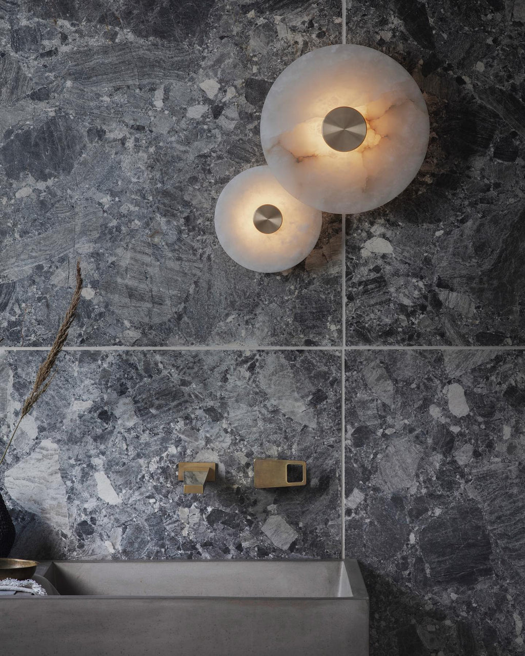 Talenelle Alabaster Wall Light-Moonnatur