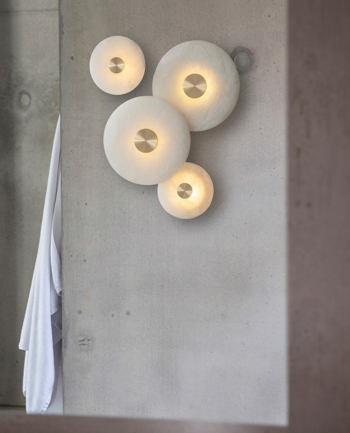 Talenelle Alabaster Wall Light-Moonnatur