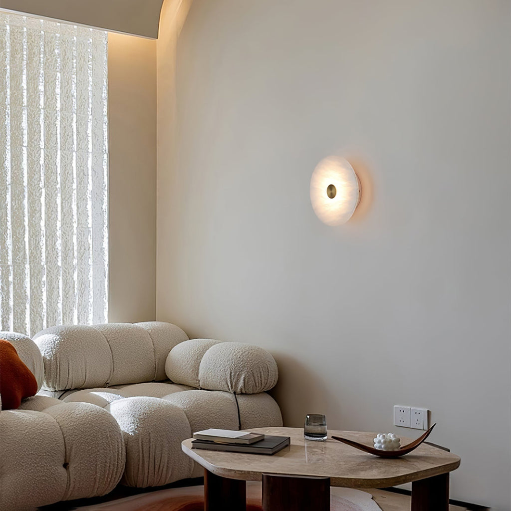 Talenelle Alabaster Wall Light-Moonnatur