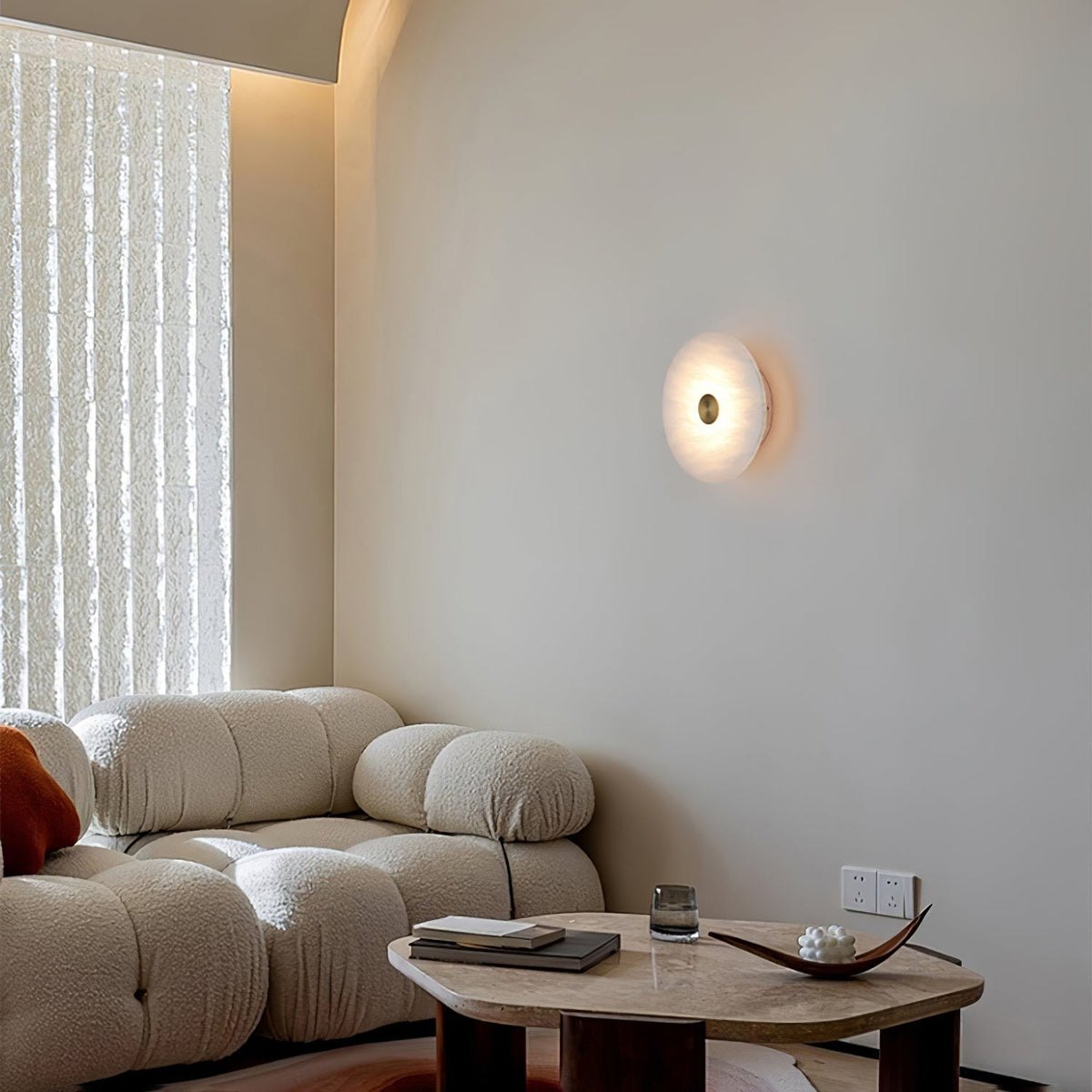 Talenelle Alabaster Wall Light-Moonnatur