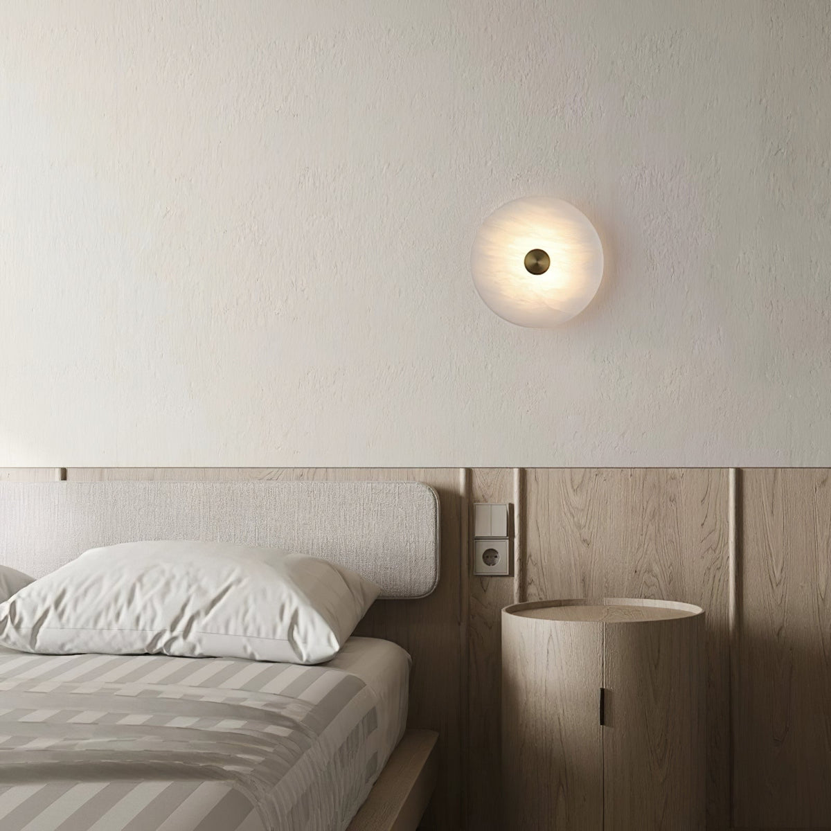 Talenelle Alabaster Wall Light-Moonnatur