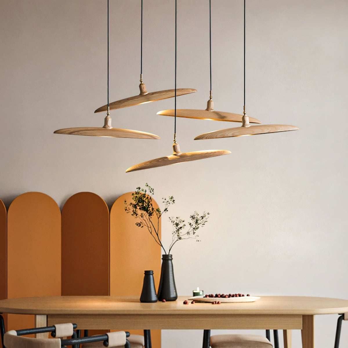 Talenora Wood Pendant Light-Moonnatur