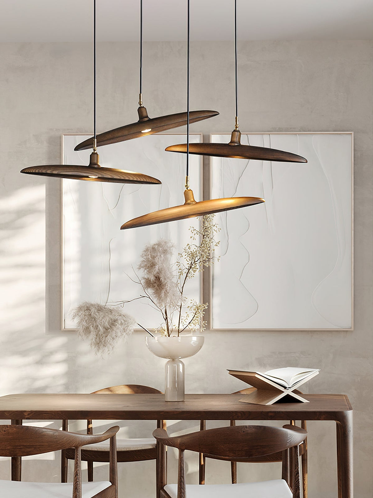 Talenora Wood Pendant Light-Moonnatur