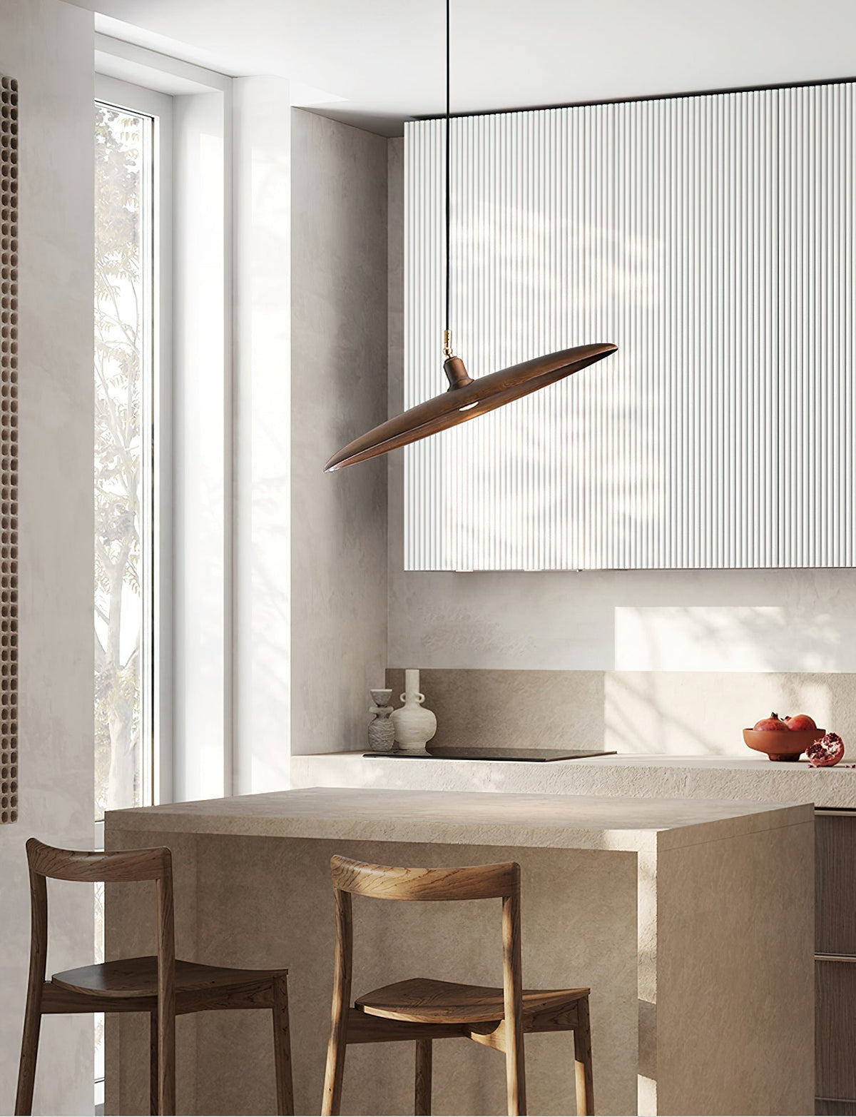 Talenora Wood Pendant Light-Moonnatur