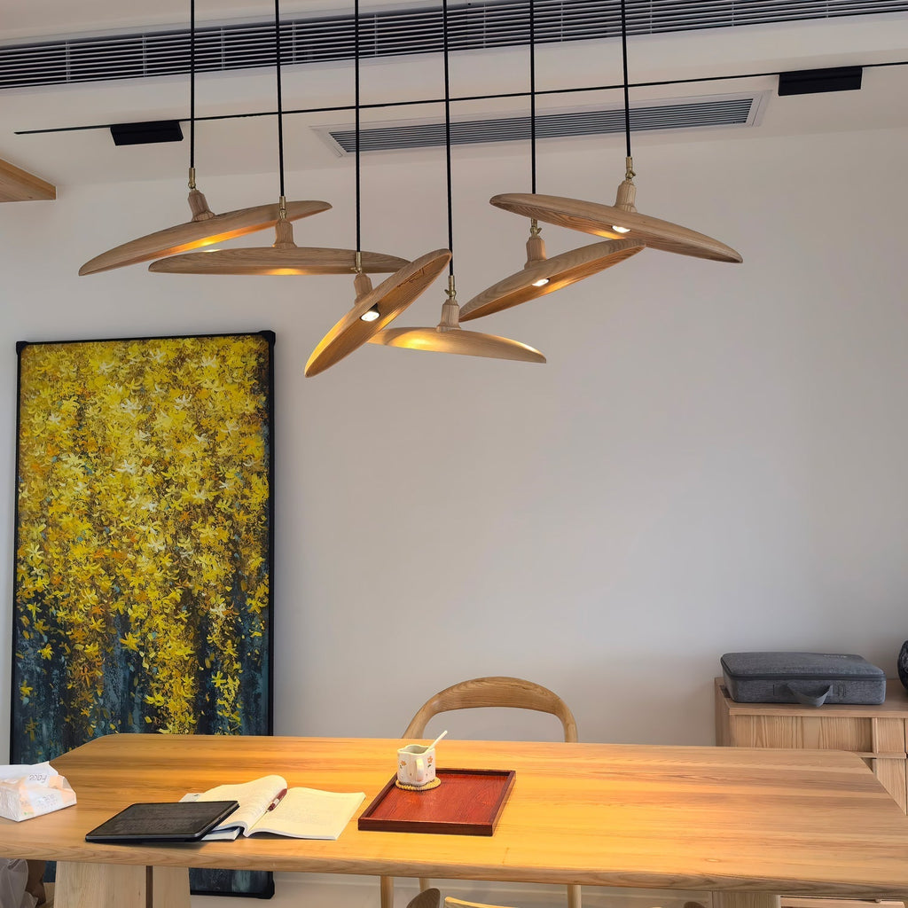 Talenora Wood Pendant Light-Moonnatur