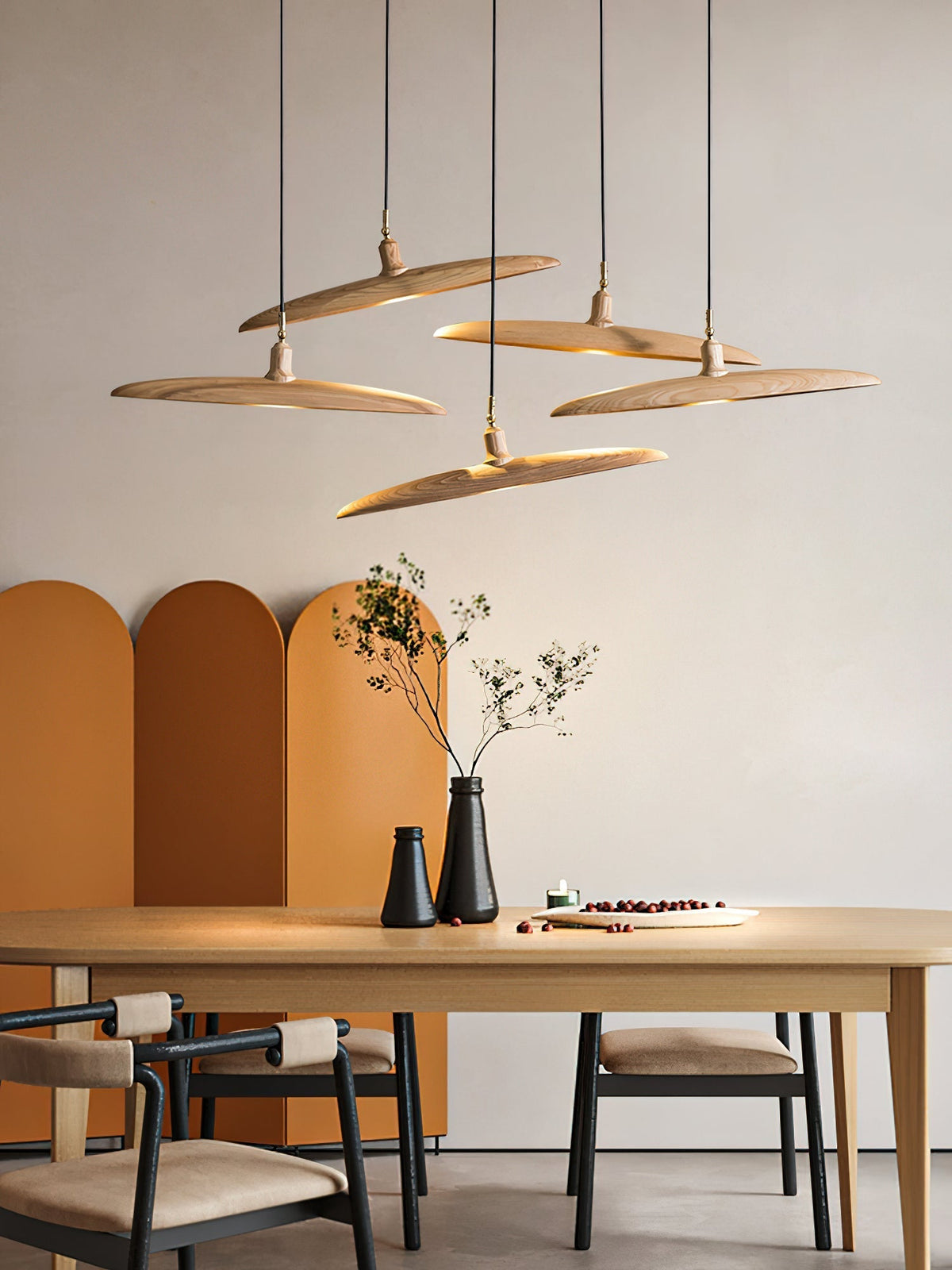 Talenora Wood Pendant Light-Moonnatur