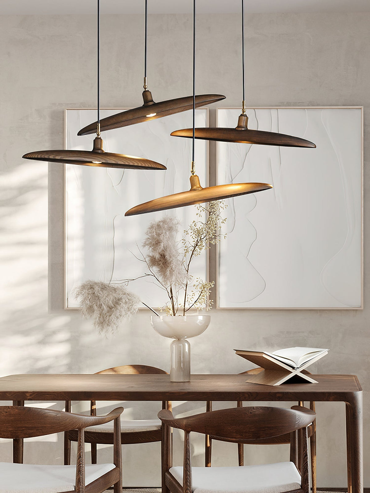 Talenora Wood Pendant Light-Moonnatur