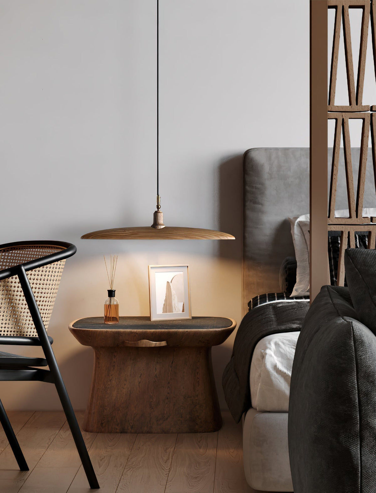 Talenora Wood Pendant Light-Moonnatur