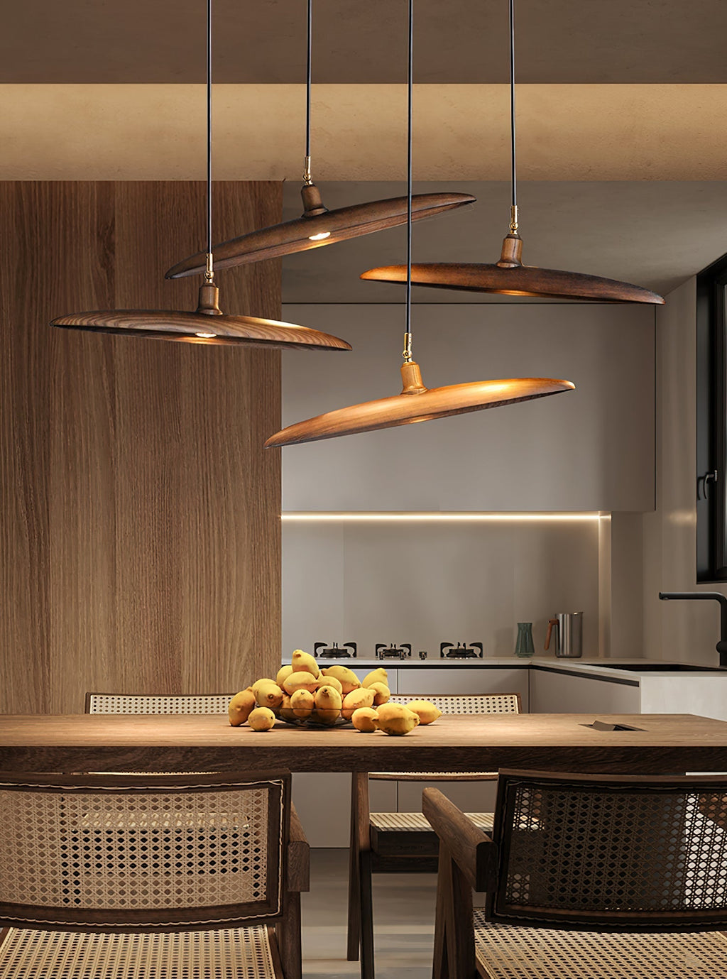 Talenora Wood Pendant Light-Moonnatur