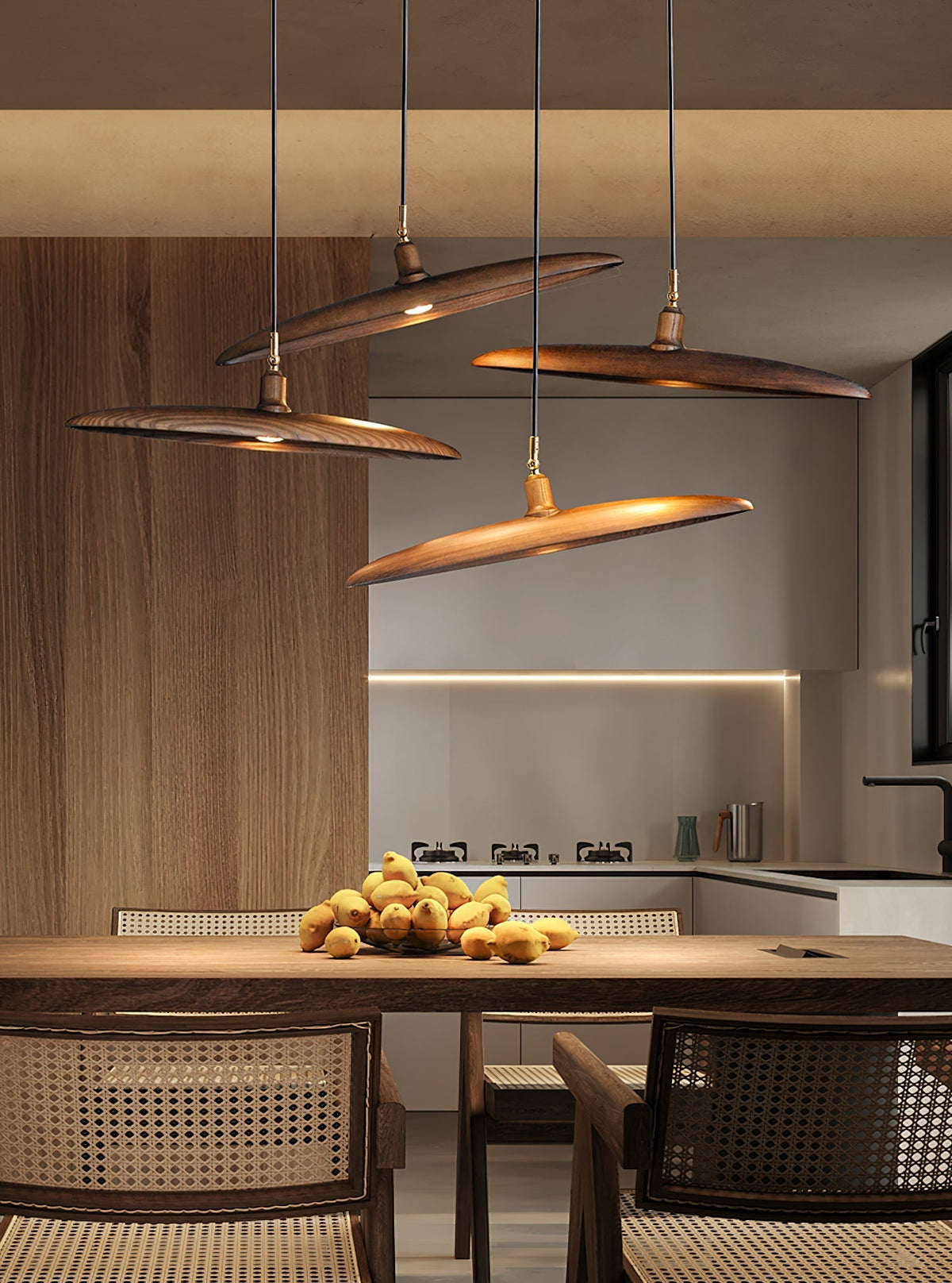 Talenora Wood Pendant Light-Moonnatur