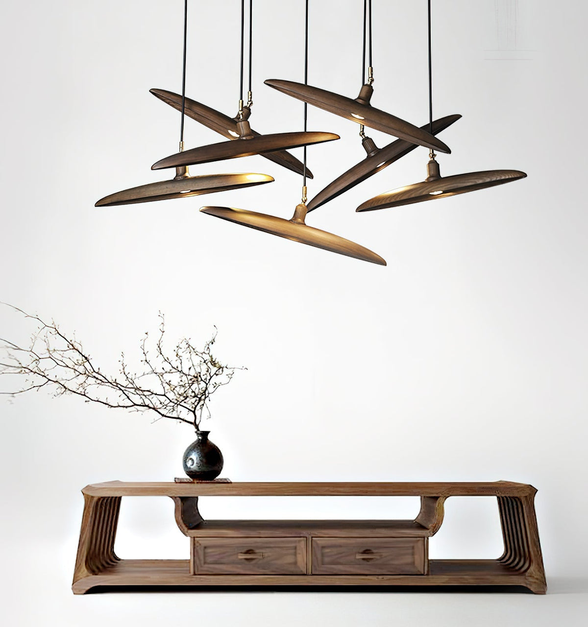 Talenora Wood Pendant Light-Moonnatur