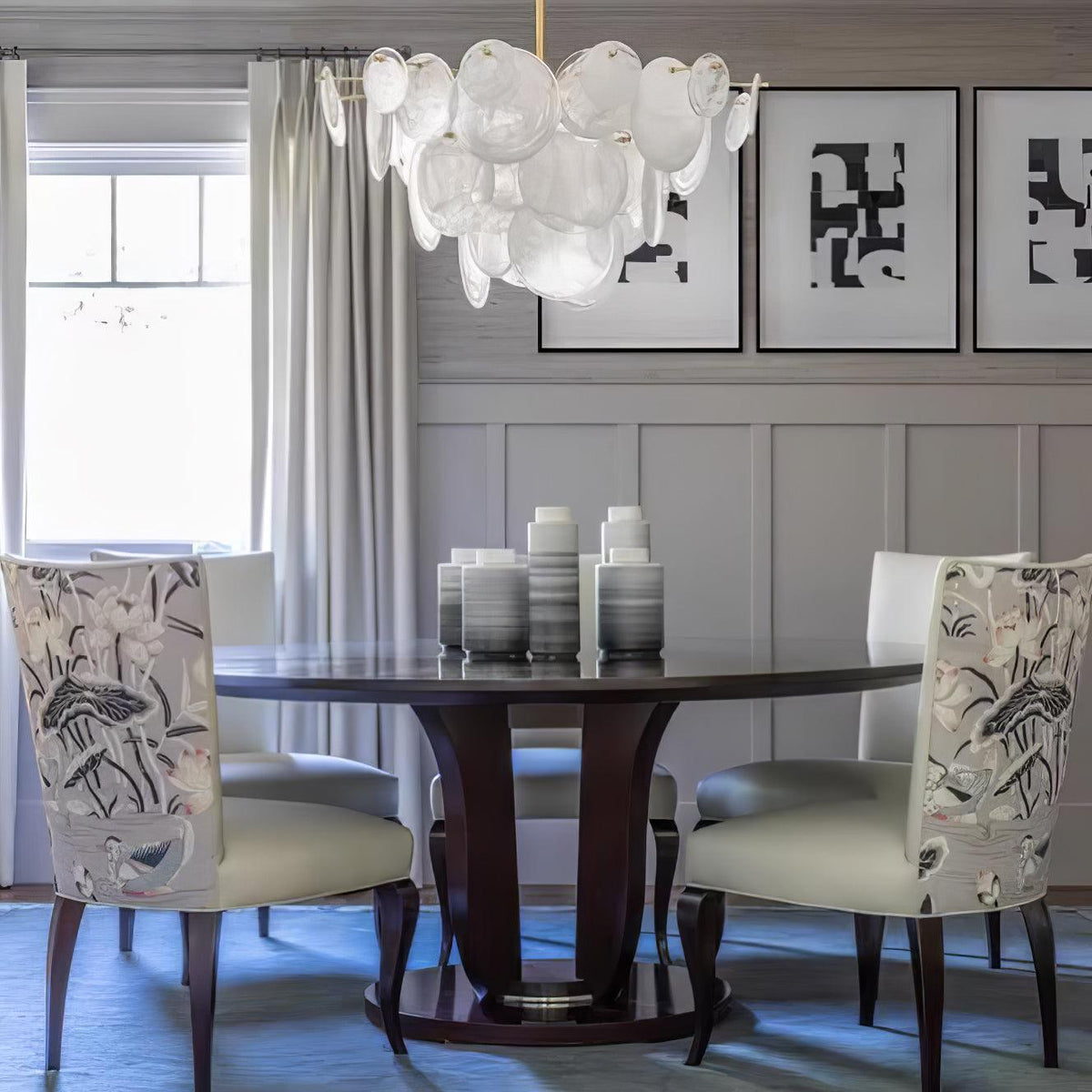 Relava Glass Chandelier-Moonnatur