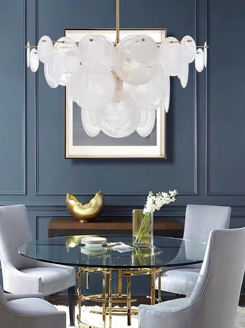 Relava Glass Chandelier-Moonnatur