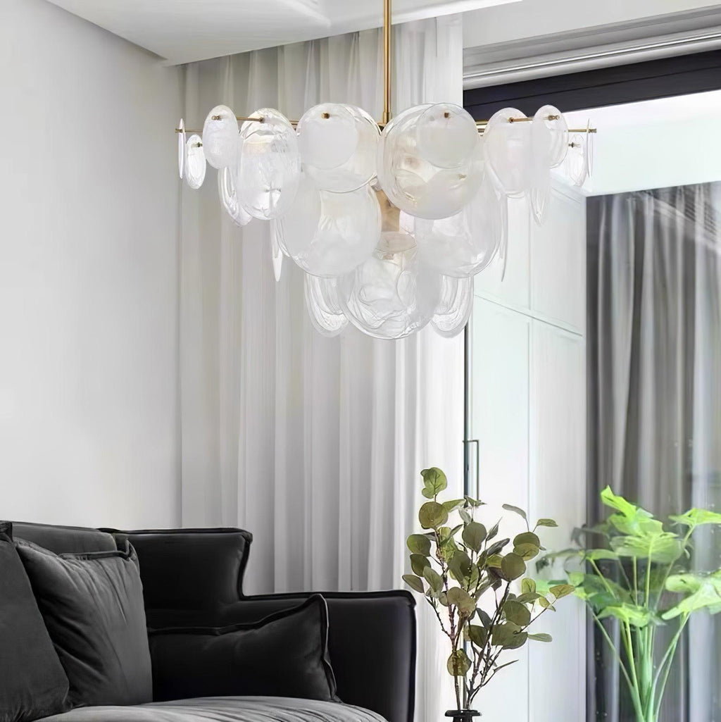 Relava Glass Chandelier-Moonnatur