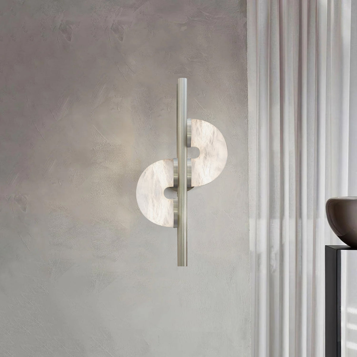 Merrenelia Alabaster Wall Light-Moonnatur