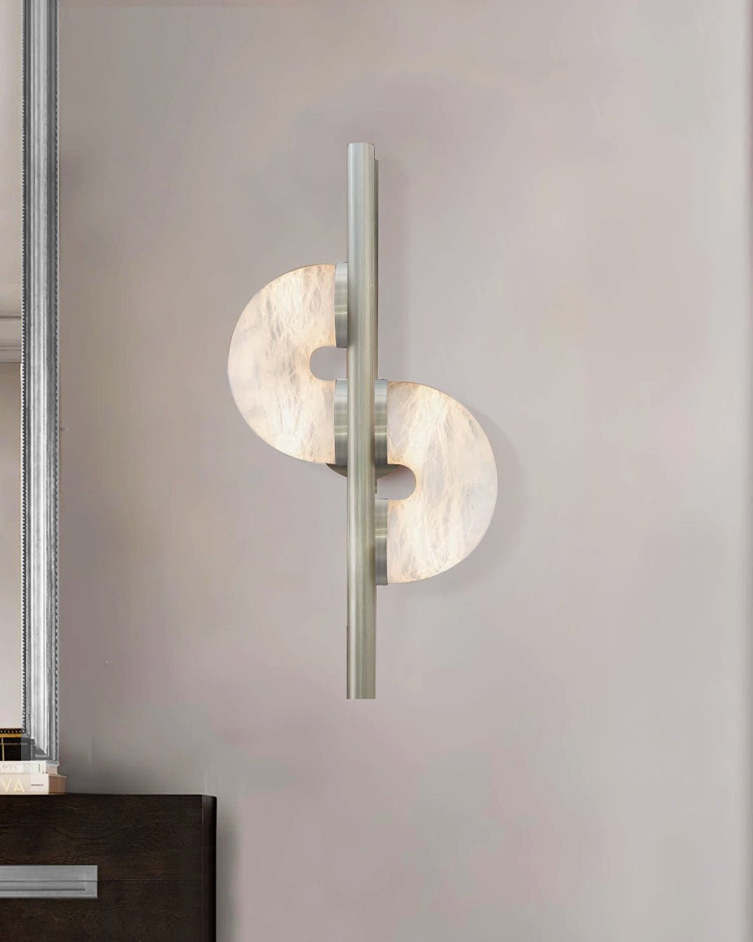 Merrenelia Alabaster Wall Light-Moonnatur