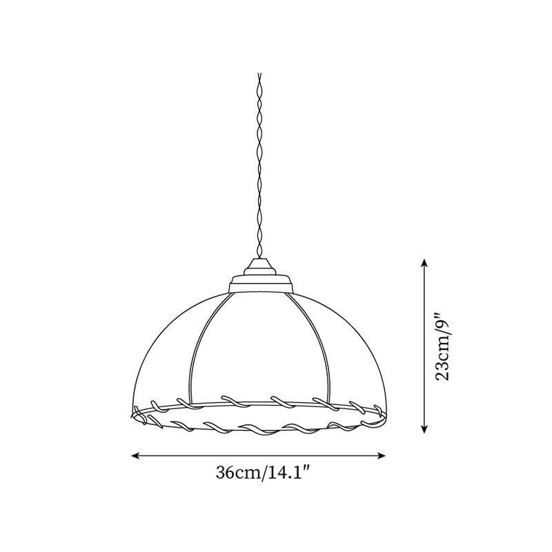 Whitenden Fabric Pendant Light-Moonnatur