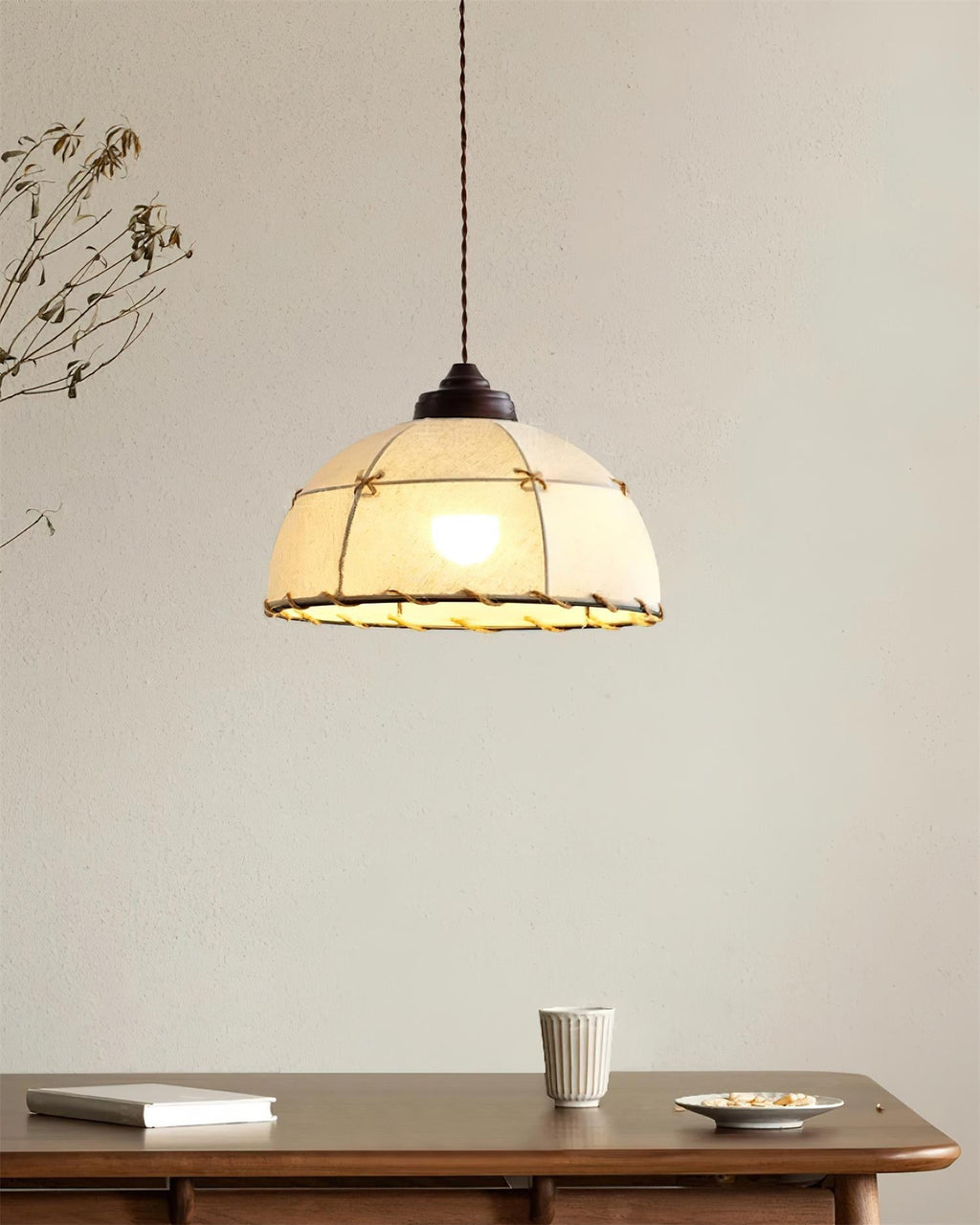 Whitenden Fabric Pendant Light-Moonnatur