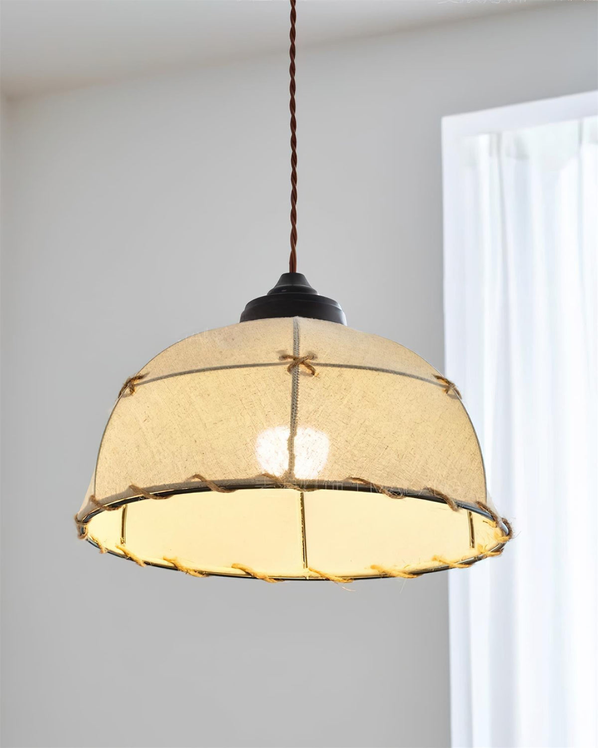 Whitenden Fabric Pendant Light-Moonnatur