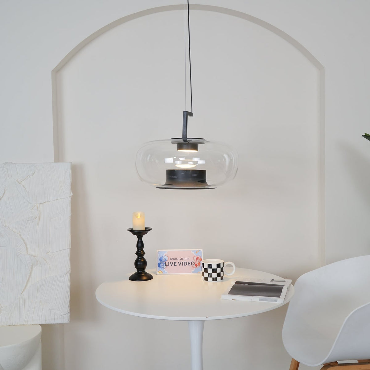 Gelmorae Glass Pendant Light-Moonnatur
