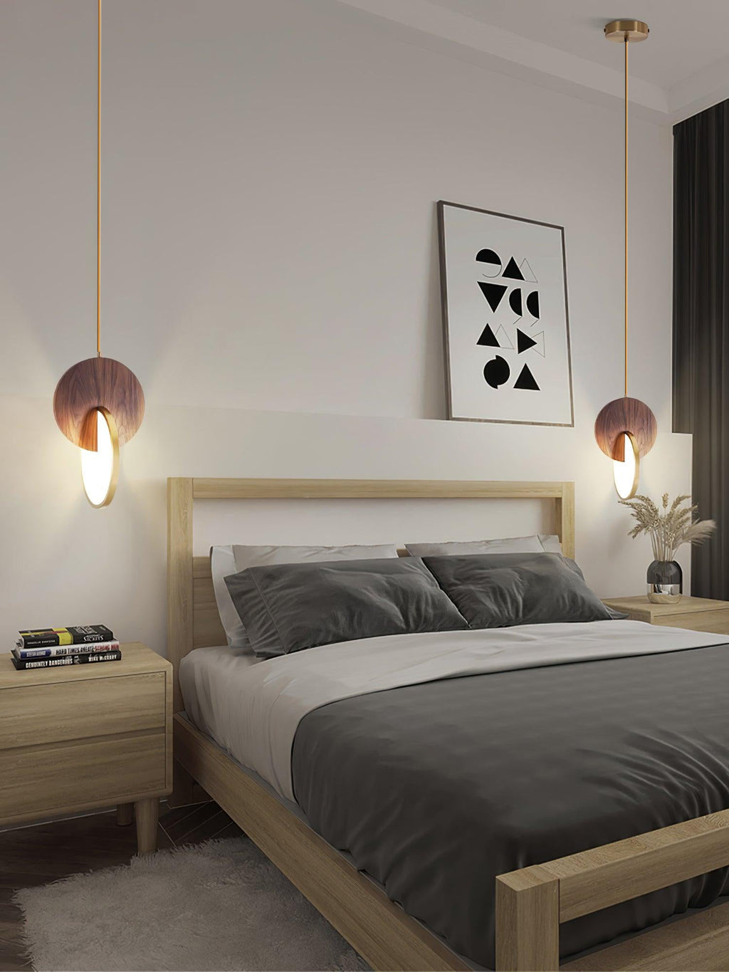 Tarenia Wood Pendant Light-Moonnatur