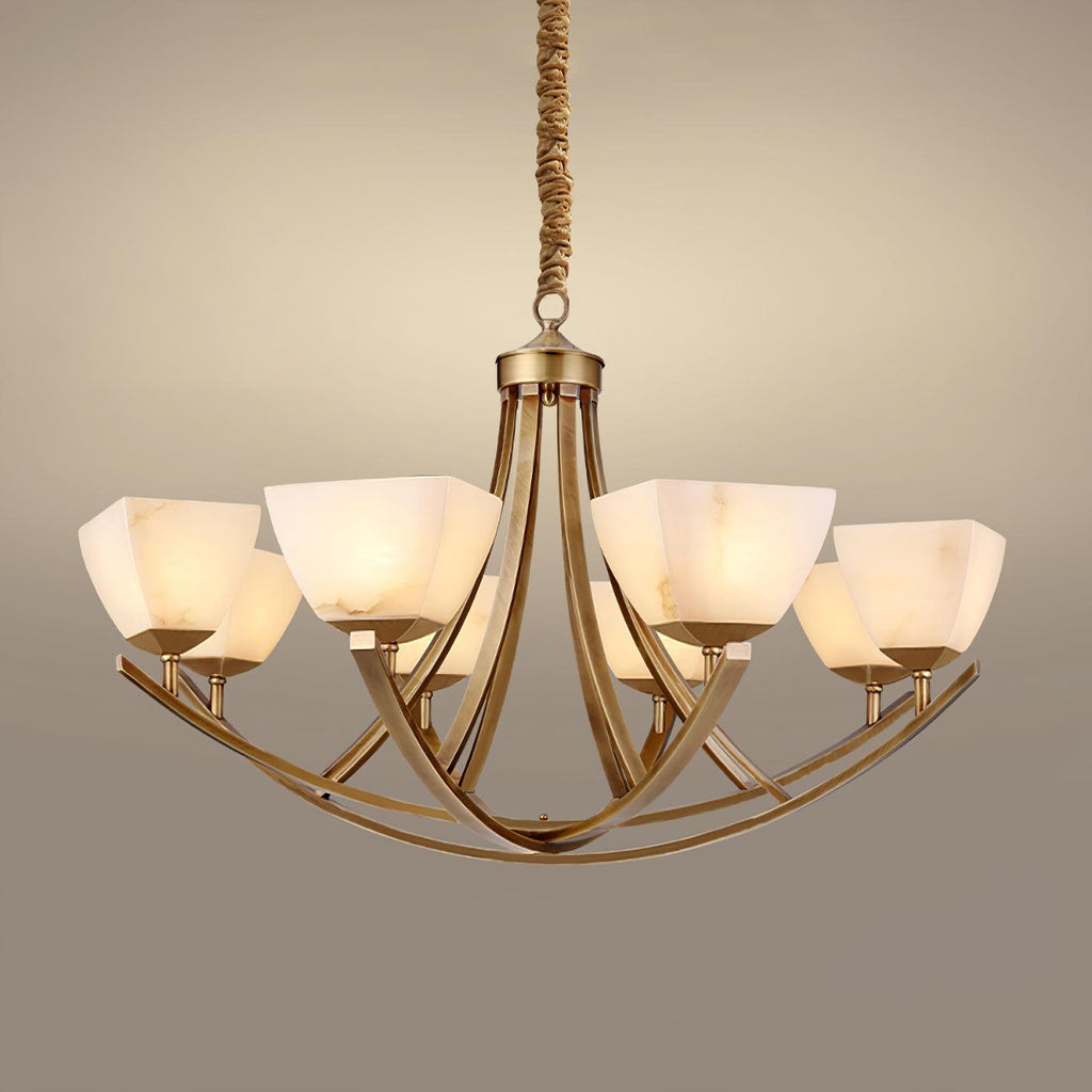 Castergrove Glass Chandelier-Moonnatur