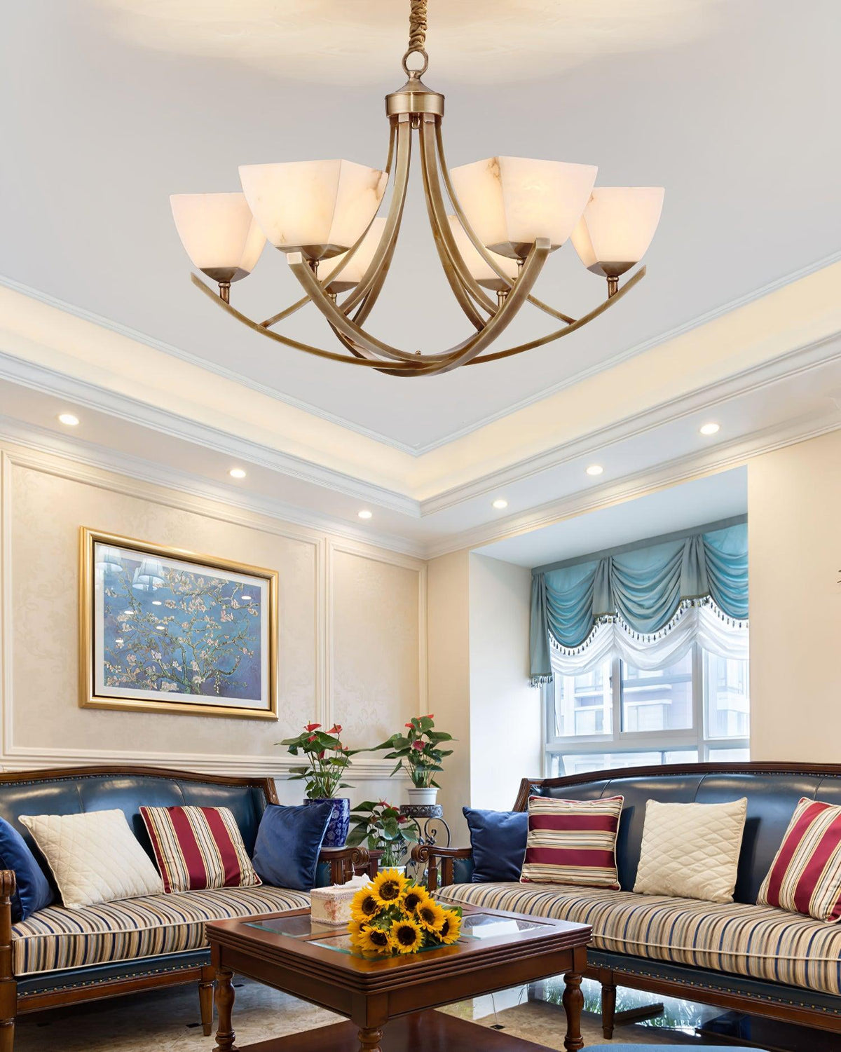 Castergrove Glass Chandelier-Moonnatur