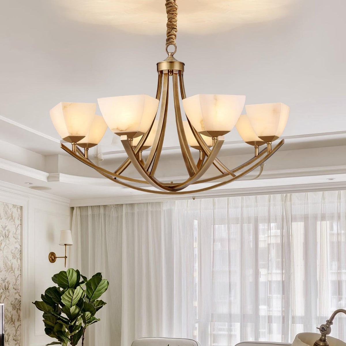 Castergrove Glass Chandelier-Moonnatur