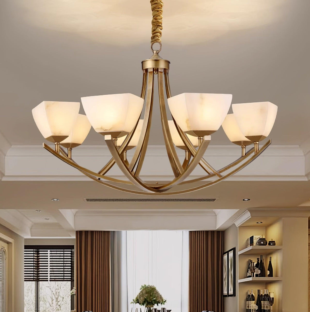 Castergrove Glass Chandelier-Moonnatur