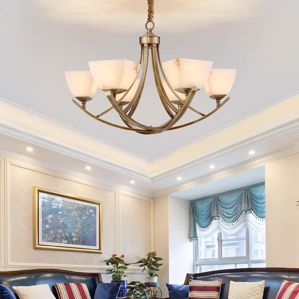 Castergrove Glass Chandelier-Moonnatur